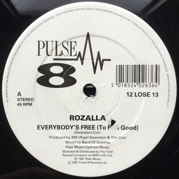 Rozalla - Everybody's Free (To Feel Good) (12", Single) (Very Good (VG)) - Image 3