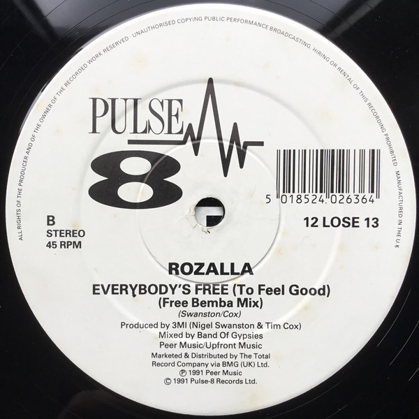 Rozalla - Everybody's Free (To Feel Good) (12", Single) (Very Good (VG)) - Image 4