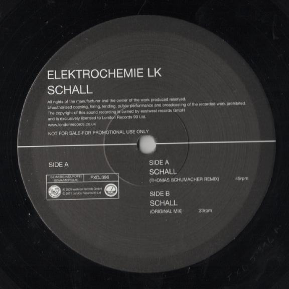 Elektrochemie LK - Schall (2x12", Promo) (Very Good Plus (VG+)) - Image 2