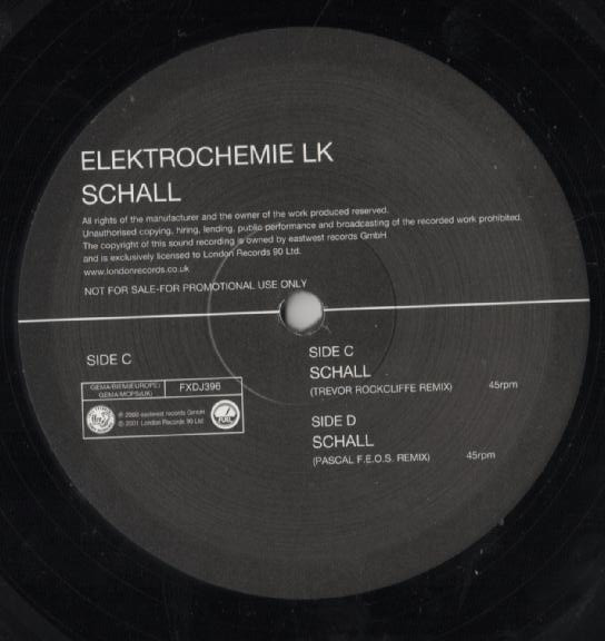 Elektrochemie LK - Schall (2x12", Promo) (Very Good Plus (VG+)) - Image 4
