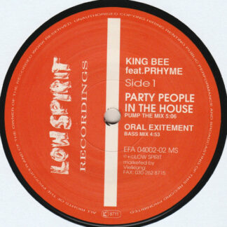 King Bee Feat. Prhyme (2) - Party People In The House (12", Red) (Very Good Plus (VG+))