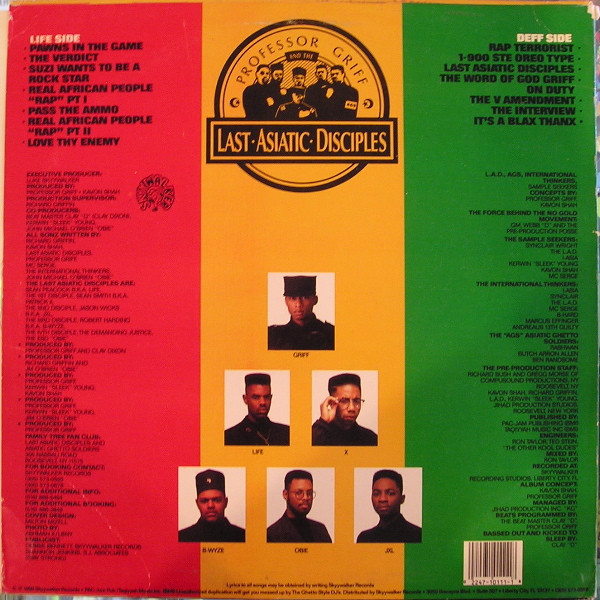 Professor Griff And The Last Asiatic Disciples - Pawns In The Game (LP, Album) (Near Mint (NM or M-)) - Image 2
