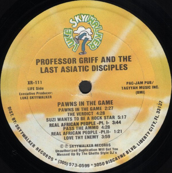 Professor Griff And The Last Asiatic Disciples - Pawns In The Game (LP, Album) (Near Mint (NM or M-)) - Image 3