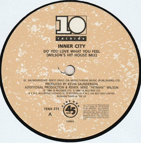Inner City - Do You Love What You Feel (12", Single) (Very Good (VG)) - Image 3