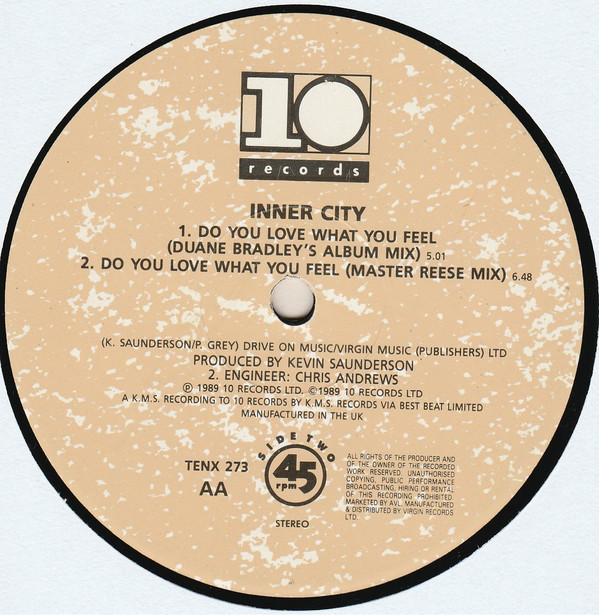 Inner City - Do You Love What You Feel (12", Single) (Very Good (VG)) - Image 4