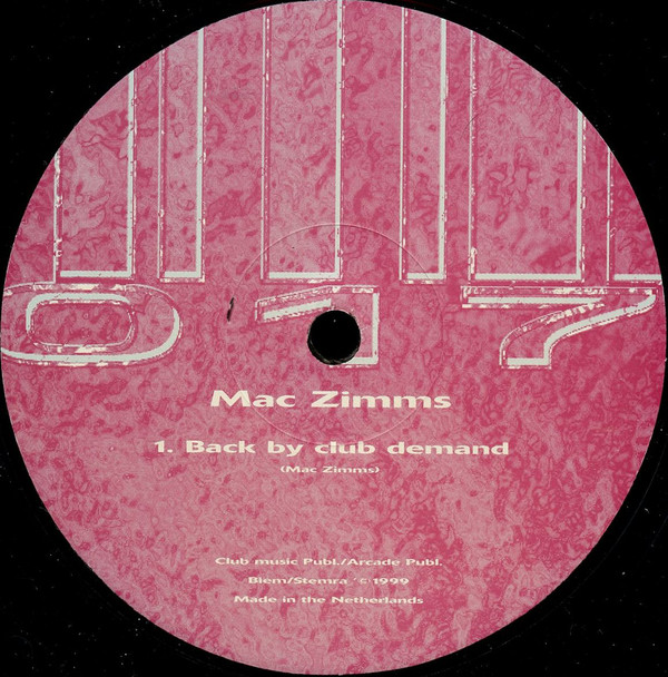 Mac Zimms - Back By Club Demand (12") (Very Good Plus (VG+)) - Image 3