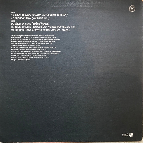 Rhythm On The Loose - Break Of Dawn (12") (Near Mint (NM or M-)) - Image 2