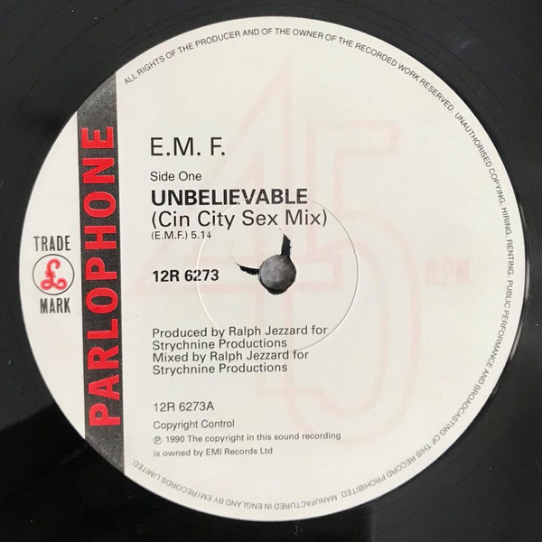 EMF - Unbelievable (12", Single) (Good Plus (G+)) - Image 3
