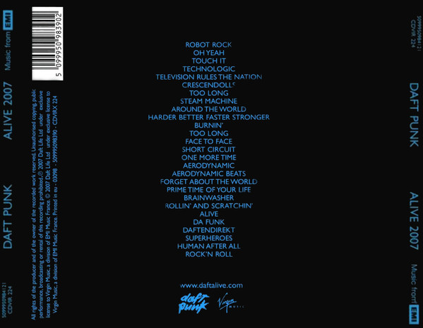 Daft Punk - Alive 2007 (CD, Album, Mixed) (Near Mint (NM or M-)) - Image 5