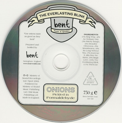 Bent - The Everlasting Blink (CD, Promo) (Near Mint (NM or M-)) - Image 3
