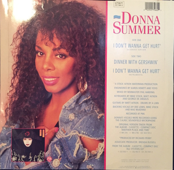 Donna Summer - I Don't Wanna Get Hurt (12", Dam) (Very Good Plus (VG+)) - Image 2