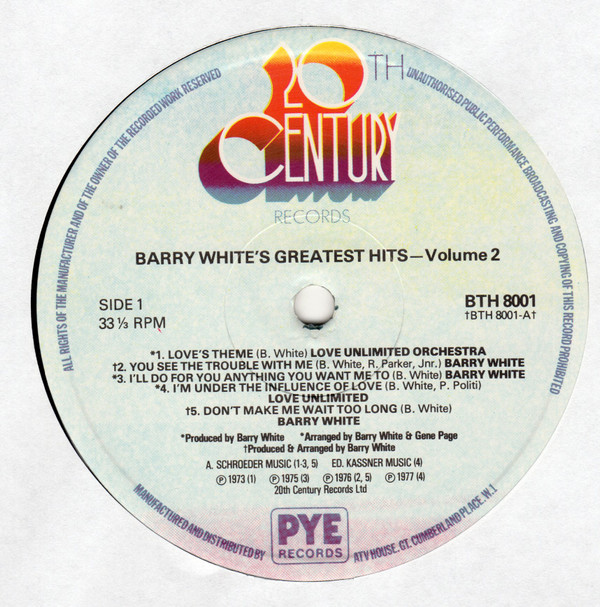 Barry White - Greatest Hits Volume Two (LP, Comp, Red) (Very Good Plus (VG+)) - Image 3