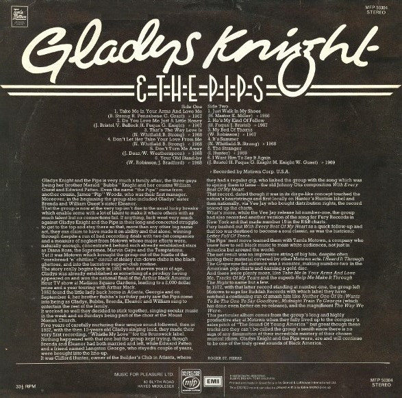 Gladys Knight And The Pips - The Fabulous Gladys Knight & The Pips (LP, Comp) (Very Good (VG)) - Image 2