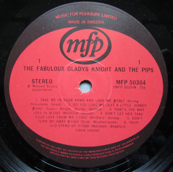 Gladys Knight And The Pips - The Fabulous Gladys Knight & The Pips (LP, Comp) (Very Good (VG)) - Image 3