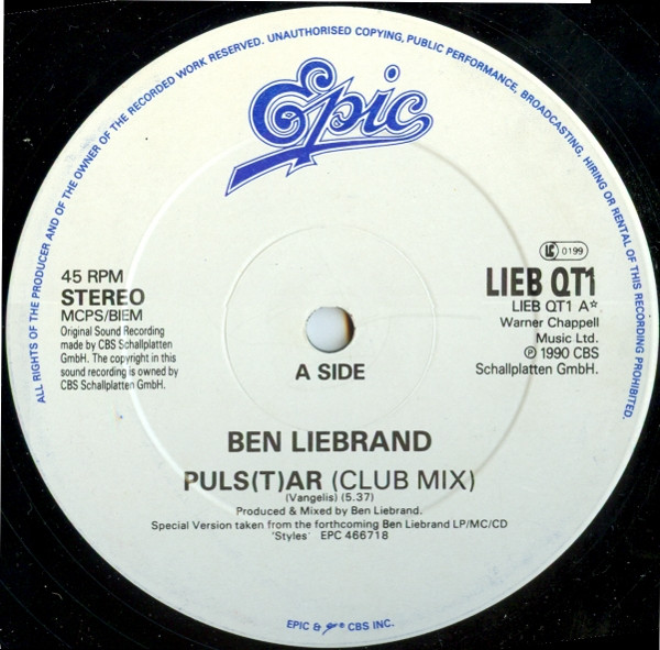 Ben Liebrand - Puls(t)ar (12") (Very Good Plus (VG+)) - Image 2