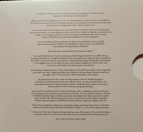 Above & Beyond - Anjunabeats Volume 14 (2xCD, Comp, Mixed, Dig) (Mint (M)) - Image 3