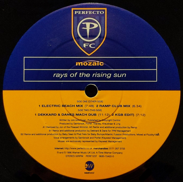 Mozaic - Rays Of The Rising Sun (12") (Very Good Plus (VG+)) - Image 5