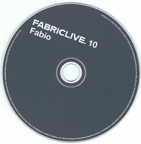 Fabio - FabricLive. 10 (CD, Mixed) (Very Good Plus (VG+)) - Image 3