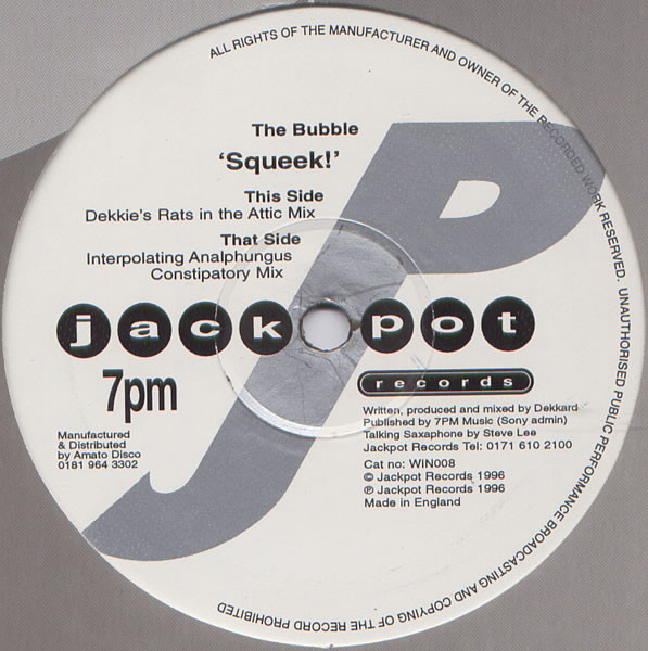 The Bubble - Squeek! (12") (Very Good (VG))