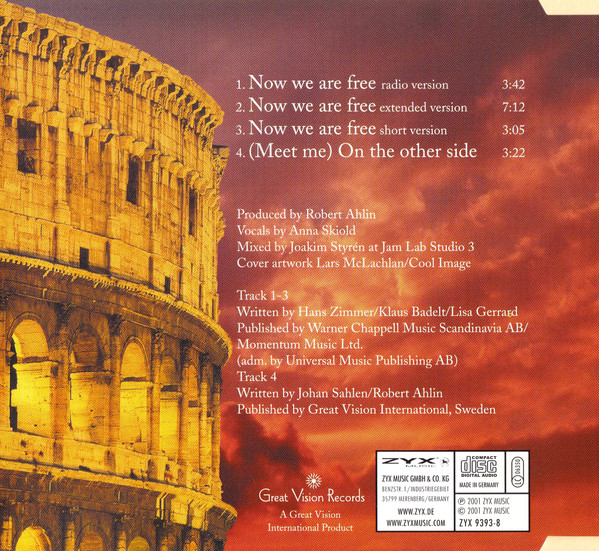 Dreamgate - Now We Are Free (CD, Maxi) (Near Mint (NM or M-)) - Image 3