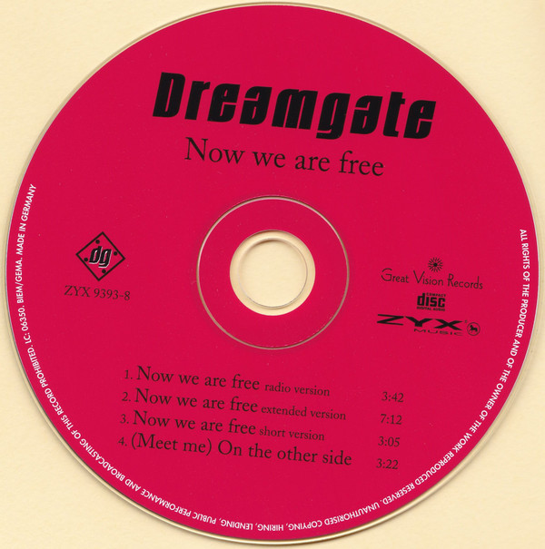 Dreamgate - Now We Are Free (CD, Maxi) (Near Mint (NM or M-)) - Image 4