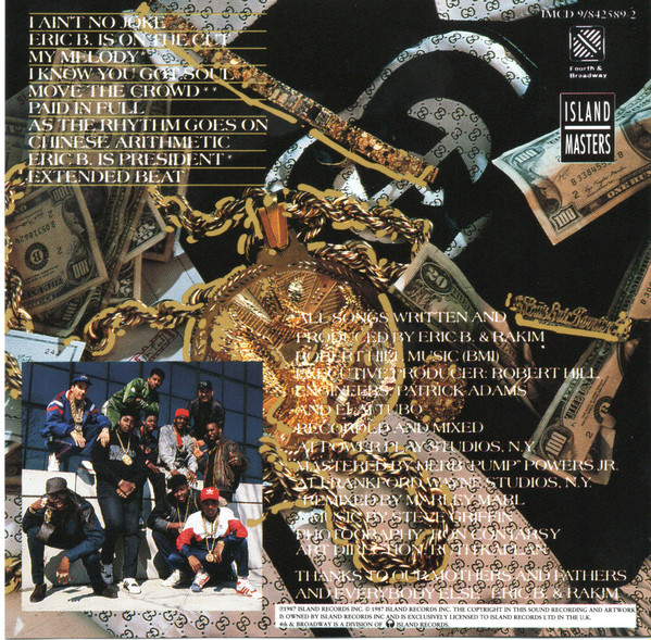 Eric B. & Rakim - Paid In Full (CD, Album) (Very Good Plus (VG+)) - Image 4