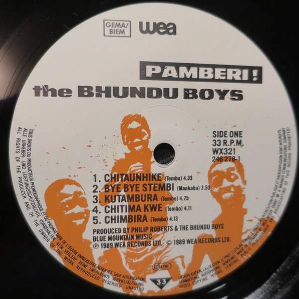 Bhundu Boys - Pamberi ! (LP, Album) (Near Mint (NM or M-)) - Image 3