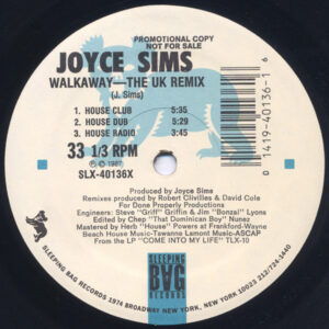 Joyce Sims - Walkaway - The UK Remix (12", Promo) (Very Good Plus (VG+))