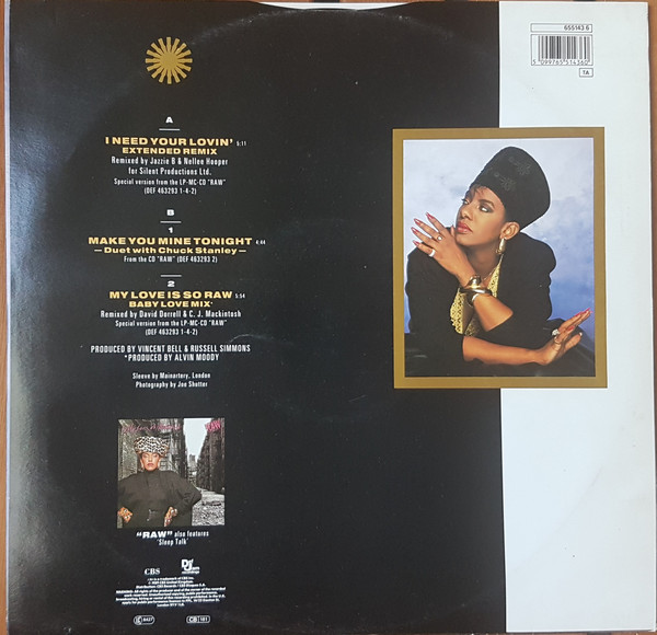 Alyson Williams - I Need Your Lovin' (Extended Remix) (12") (Very Good Plus (VG+)) - Image 2