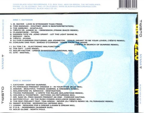 DJ Tiësto - Nyana (2xCD, Comp, Mixed) (Near Mint (NM or M-)) - Image 2