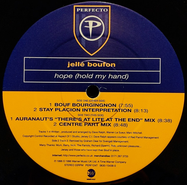 Jelle Boufon - Hope (Hold My Hand) (12") (Very Good Plus (VG+)) - Image 4