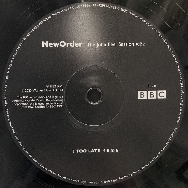 New Order - The John Peel Session 1982 (12", EP, RSD, RE) (Mint (M)) - Image 4