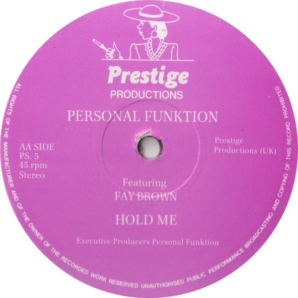 Personal Funktion Featuring Krys Williams / Fay Brown - Just A Little Bit / Hold Me (12") (Very Good Plus (VG+)) - Image 2
