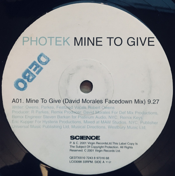 Photek - Mine To Give (12") (Very Good Plus (VG+))