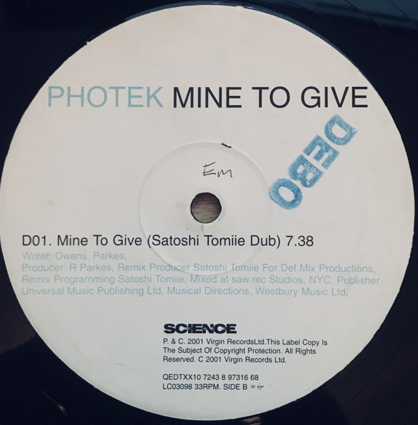 Photek - Mine To Give (12") (Very Good Plus (VG+)) - Image 2