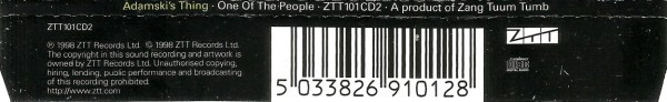 Adamski's Thing - One Of The People (CD, Single, CD2) (Very Good Plus (VG+)) - Image 3
