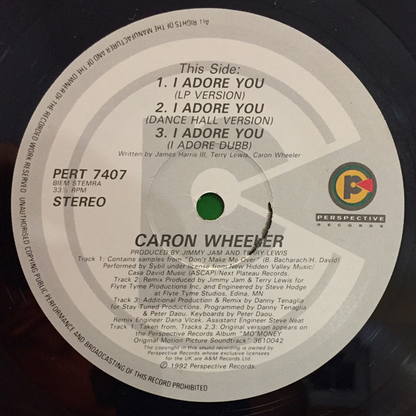 Caron Wheeler - I Adore You (12") (Very Good Plus (VG+)) - Image 3