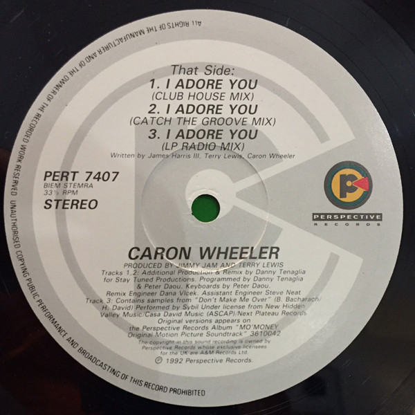 Caron Wheeler - I Adore You (12") (Very Good Plus (VG+)) - Image 4