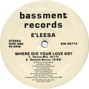 E'leesa Weldon - Where Did Your Love Go? (12") (Very Good (VG))