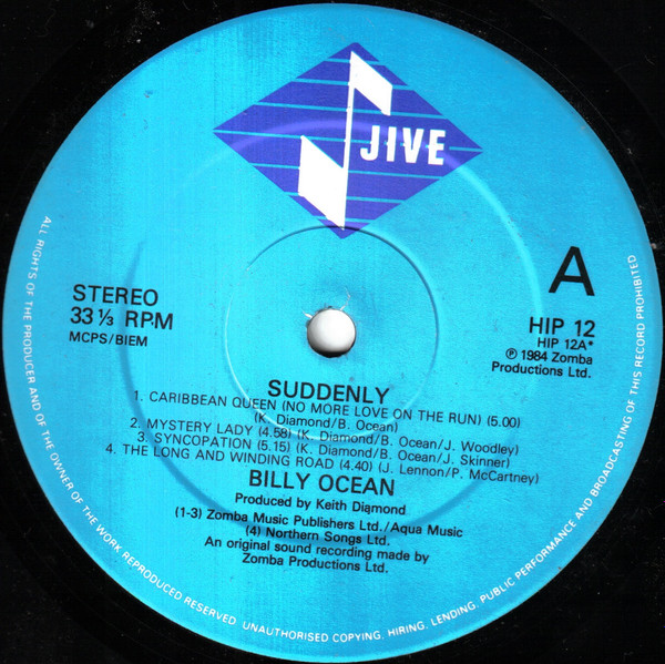 Billy Ocean - Suddenly (LP, Album) (Very Good Plus (VG+)) - Image 2