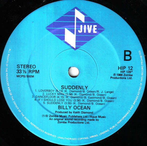 Billy Ocean - Suddenly (LP, Album) (Very Good Plus (VG+)) - Image 3