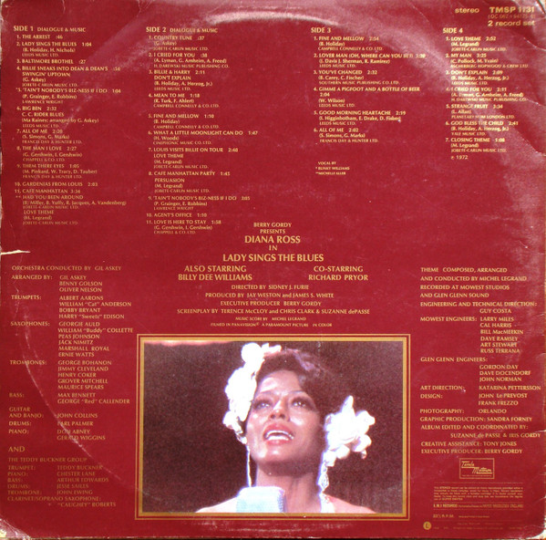 Diana Ross - Lady Sings The Blues (Original Motion Picture Soundtrack) (2xLP, Album) (Very Good Plus (VG+)) - Image 4