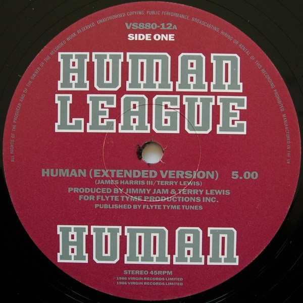 The Human League - Human (12", Single) (Very Good Plus (VG+)) - Image 3