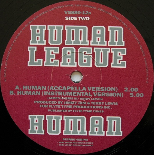 The Human League - Human (12", Single) (Very Good Plus (VG+)) - Image 4