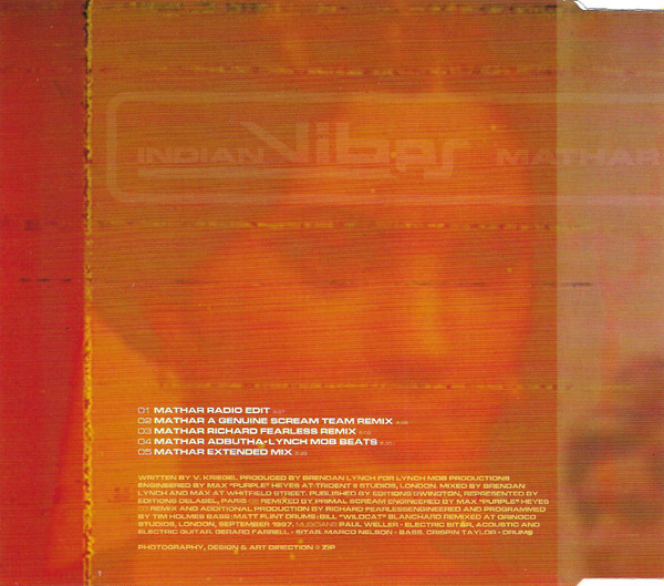 Indian Vibes - Mathar (CD, Single) (Very Good Plus (VG+)) - Image 2