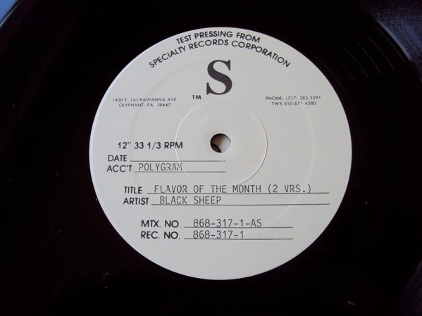 Black Sheep - Flavor Of The Month (12", TP) (Very Good Plus (VG+))