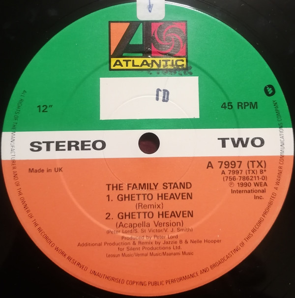 The Family Stand - Ghetto Heaven (12") (Near Mint (NM or M-)) - Image 4