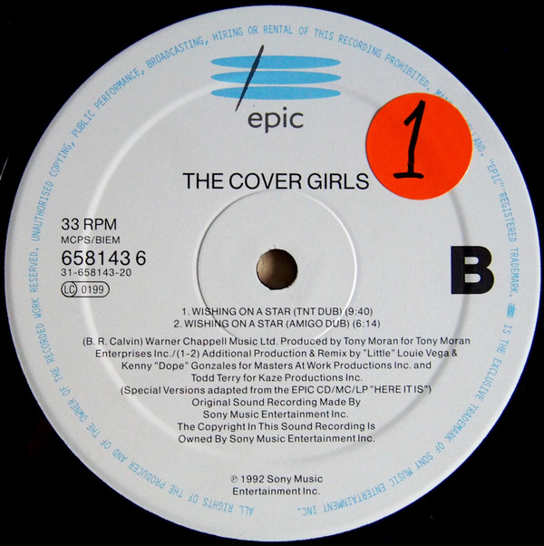 The Cover Girls - Wishing On A Star (12") (Near Mint (NM or M-)) - Image 4