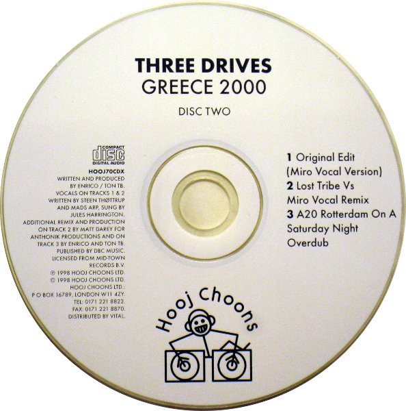 Three Drives - Greece 2000 (CD, Single, CD2) (Near Mint (NM or M-)) - Image 3
