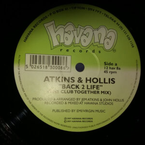 Jem Atkins & Jon Hollis - Back 2 Life (12") (Very Good Plus (VG+))